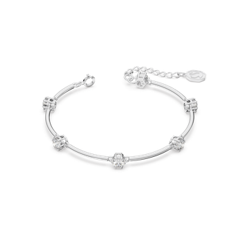 Constella bangle, Round cut, White, Rhodium plated 5641680