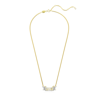 Volta Love necklace, White, Gold-tone plated 5657725