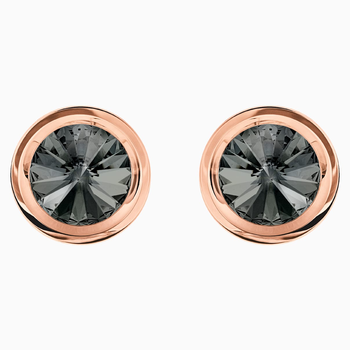 Round Cufflinks, Gray, Rose-gold tone plated 5429900
