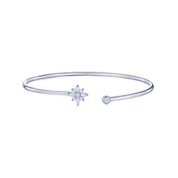 Marquise and Round Diamond Open Star Bangle 395-14-599