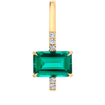 Emerald with Diamond Pendant 104-258-490