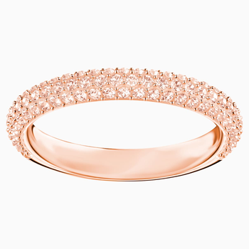 Stone Ring, Pink, Rose-gold tone plated 5402441