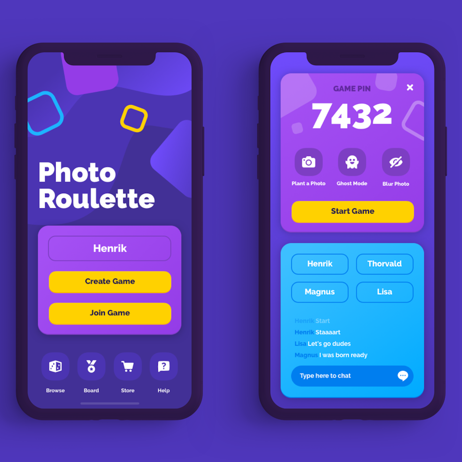 Color trends 2020 example: futuristic color UI/UX design