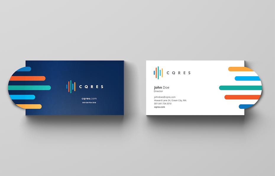 Business cards trends 2020 example: logo pops out of business card