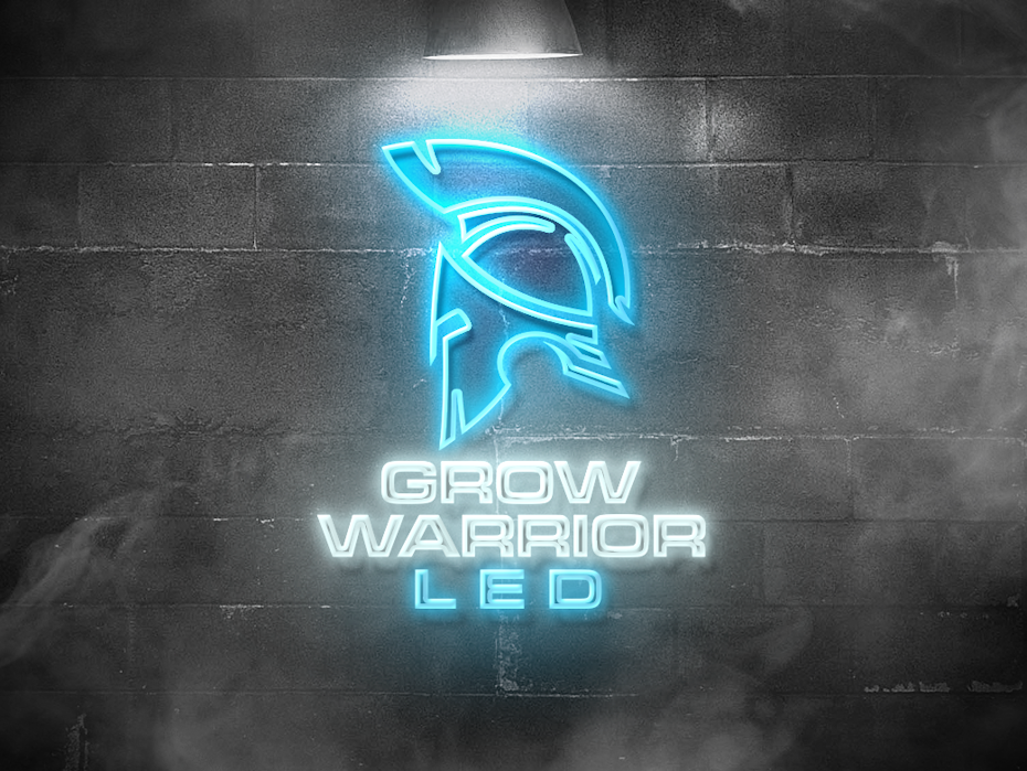 Color trends 2020 example: neon Grow Warrior logo