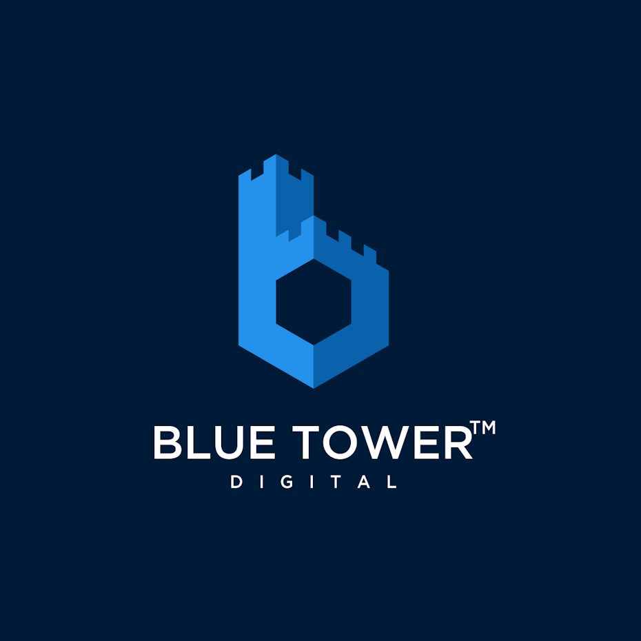 color trends 2020 example: classic blue logo design