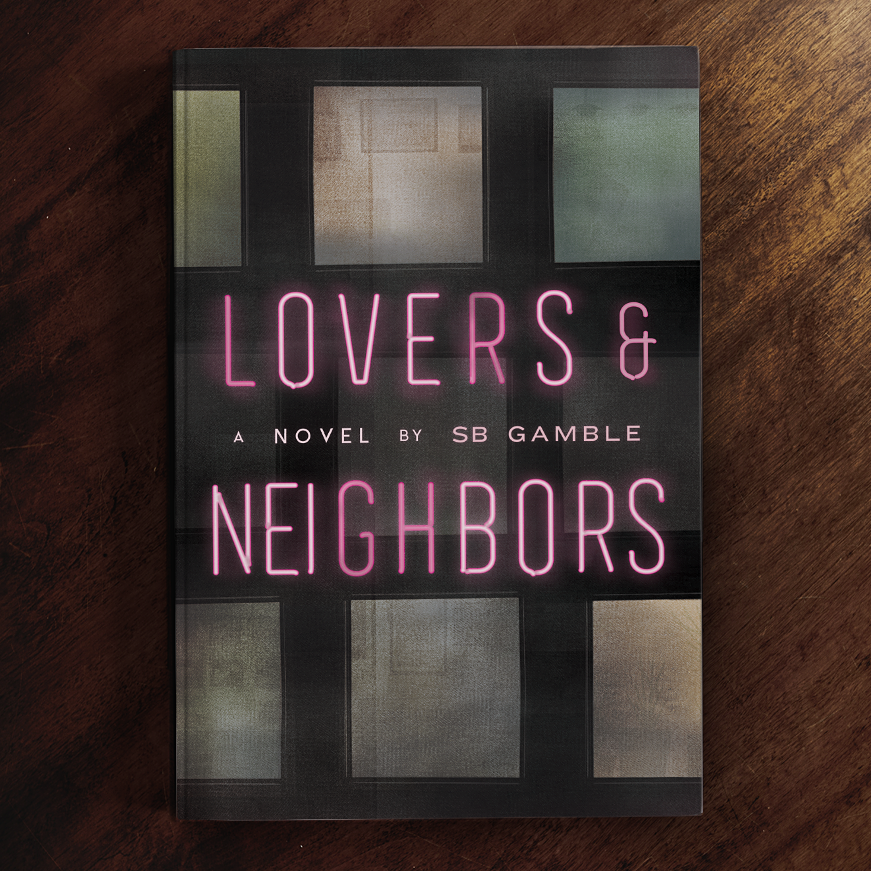 Color trends 2020 example: neon Lovers & Neighbors Book Cover