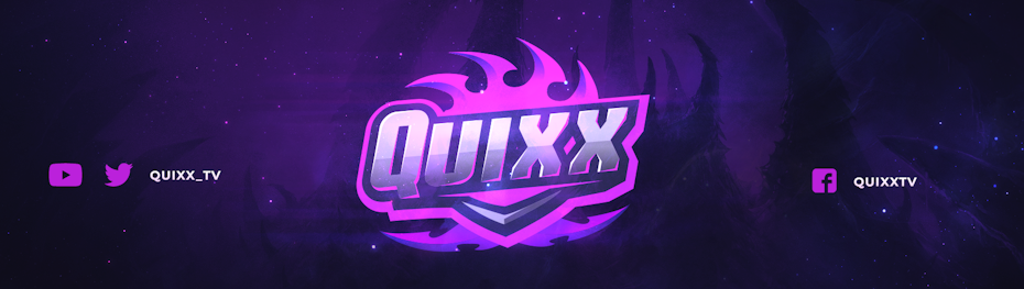 Purple glowing twitch banner design