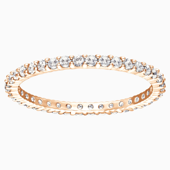 Vittore Ring, White, Rose-gold tone plated 5095329