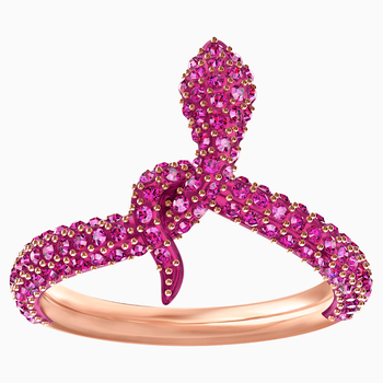 Leslie Ring, Fuchsia, Rose-gold tone plated 5448894