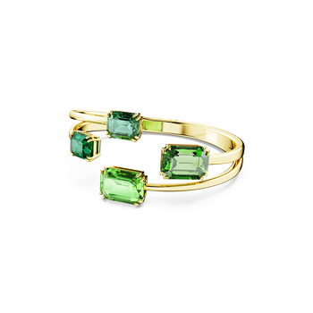 Millenia bangle, Octagon cut, Green, Gold-tone plated 5671246
