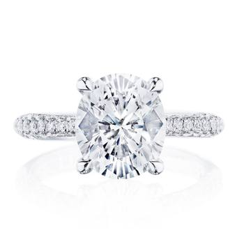 Tacori RoyalT Engagement Ring with domed pave diamond band 195-20-809
