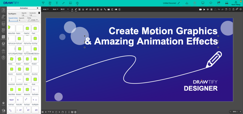 Start creating motion graphics and amazing animation effects