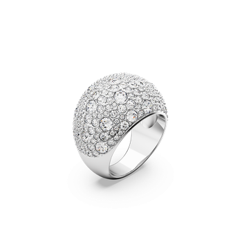 Luna cocktail ring, Moon, White, Rhodium plated 5677133