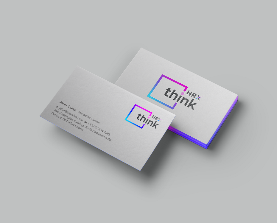 Business cards trends 2020 example: neon business card